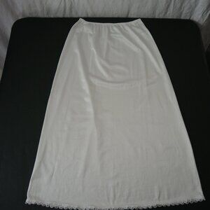 4/$25 Vintage Sears White Nylon Half Slip Lace Trim No Slit Size Small